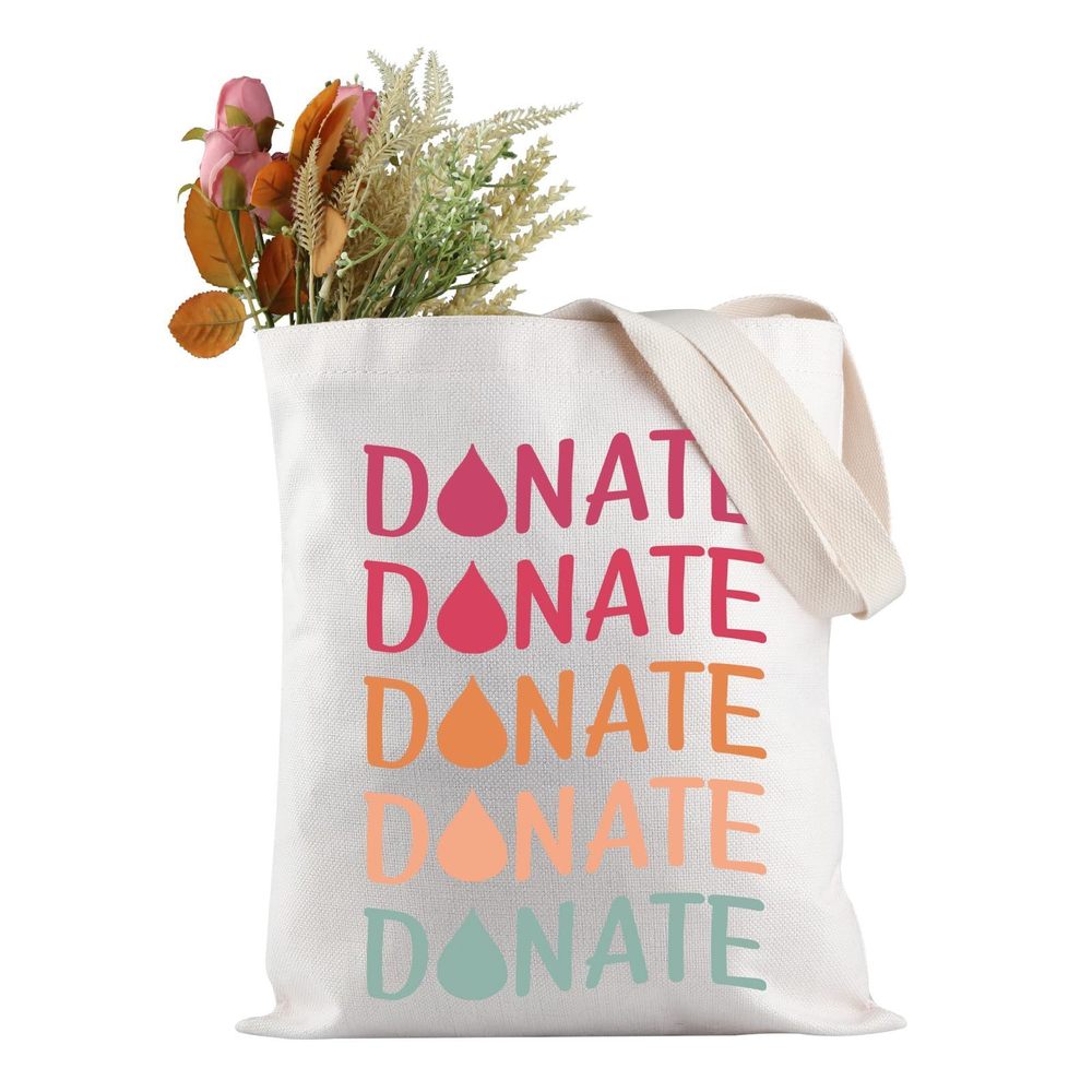 Donate Blood Tote Bag Gift Blood Donor Awareness Gift Donate Blood Gift Blood T
